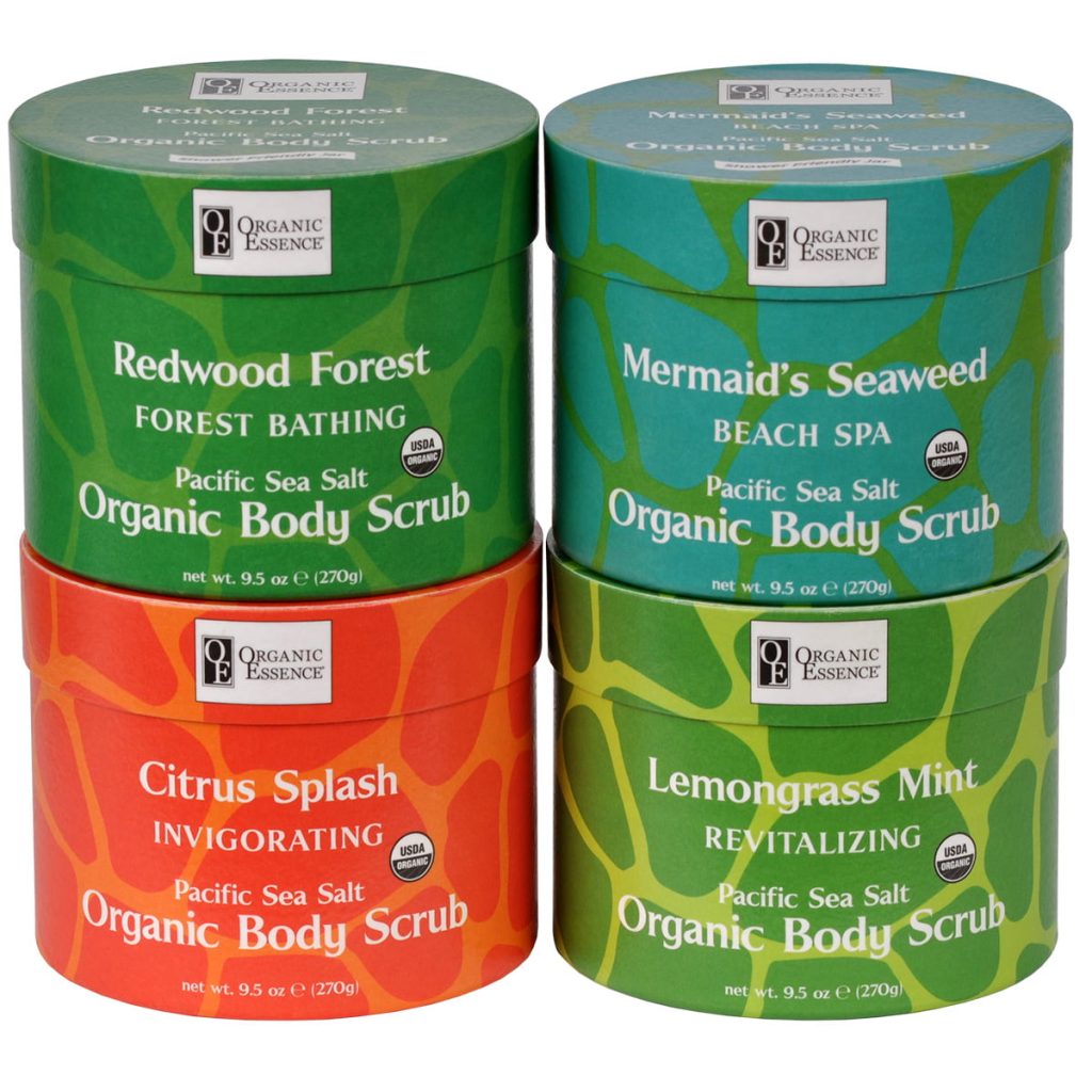 Fruition Organic Body Scrub — 4 aromas in certified organic Pacific Sea Salt
